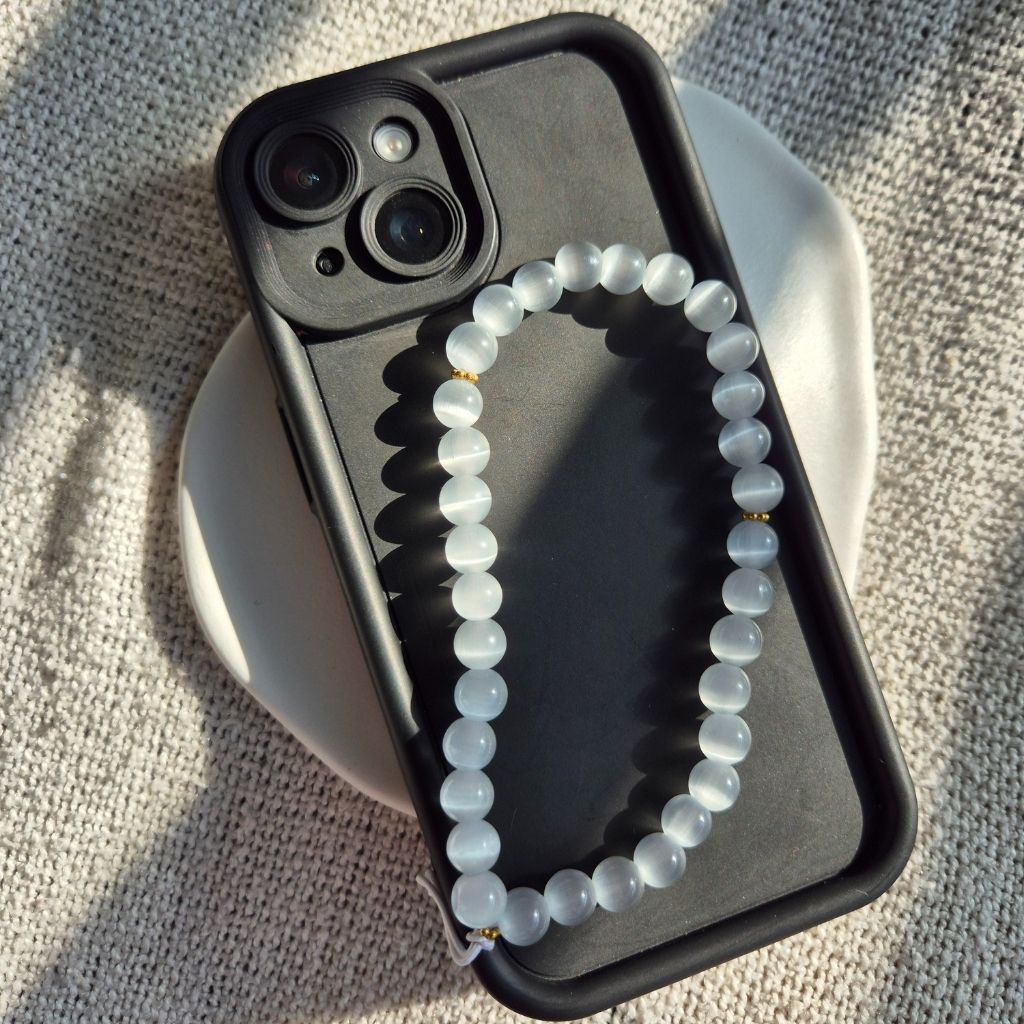 Tasbih Phone Charm - White Winter